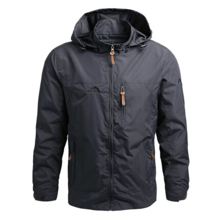Mountaineering Windbreaker Outdoor Sports Jacket Men - Grey, M