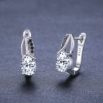 European And American Zircon Rhinestone Stud Earrings Copper Fashion All-match - Image 2