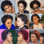 Pixie Cut 99J Color Lace Wig Spring Curl Short Human Hair Wig For Women Brazilian Burgundy Pixie Cut Wig - Image 4