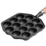 14 Holes Cast Iron Takoyaki Grill Pan Nonstick Frying Pan Octopus Ball Maker Plate Cooking Baking Forms Mold Camping Cookware - Image 16