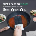 Pots and Pans Set Non Stick - 12 Piece Induction Kitchen Cookware Sets,Blue Granite Nonstick Cooking Pans Set 22 x 13 x 9 inches - Image 9
