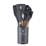 12PCS Food Grade Silicone Kitchen Cookware Utensils Turner Spatula Measuring Spoon Practical Cooking Tool Kitchenware Set - Image 9