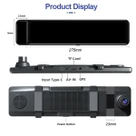 YANACE 4K Car DVR 12 Inch Touch IPS Sony 415 Park RearView Mirror Support Black Box Rear View Camera Dashcam Car Video Recorder - Image 6