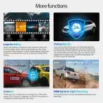 Dash Cam Dual Lens 4K UHD Recording Car Camera DVR Night Vision Video Recorder Built-In Wi-Fi Support GPS 24H Parking - Image 17
