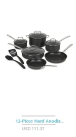 Rametto Professional Grade 8-Piece Cookware Set Anodized Aluminum Enamel Cast Iron Stainless Steel Oven Safe Dishwasher Safe - Image 20