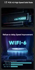 FIREBAT H6 16 Inch AMD R7-7735HS RTX 4060 DDR5 32G RAM M.2 1TB SSD 240Hz 2.5K Wifi6 BT5.1 Gaming Gamer Notebook Laptop Computer - Image 17