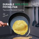 Pots and Pans Set Non Stick - 12 Piece Induction Kitchen Cookware Sets,Blue Granite Nonstick Cooking Pans Set 22 x 13 x 9 inches - Image 2