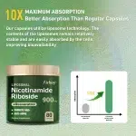 Nicotinamide Riboside + Resveratrol - Quercetin, High Purity NAD Supplement - 80 Capsules - Image 6