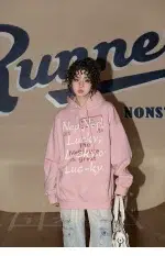 American Style Retro Alphabet Padded Fleece Sweater Women's Hooded Autumn and Winter 2023 New Winter Oversize Coat Fashion - Image 26