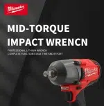Milwaukee Mid-Torque Impact Professional Wrench 18V Lithium Battery Electric Cordless High Speed Car Truck Repair Power Tools - Image 8
