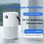 10000mAh Home Air Purifier HEPA Filter PM 2.5 H13 HEPA Remove Rechargeable Kitchen Bedroom Smoke Odor Air Cleaner Aroma Diffuser - Image 6