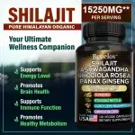 Shilajit Resin Himalaya Capsules - 15250 mg - Combination of Ashwagandha, Ginseng, Cordyceps, Ginkgo, Turmeric - Image 6
