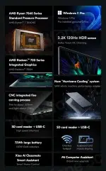 Xiaomi Laptop Redmi Book Pro 15 Ryzen R7-7840HS AMD 780M/760M 16G RAM 512G SSD 15.6Inch 3.2K 120Hz  Mi Notebook PC Germany Stock - Image 13