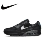 Nike black and gray color scheme AIR MAX 90 men's low-top sneakers non-slip wear casual running shoes - Image 40