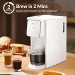 Coffee Maker Mini Single Serve Coffee Machine Compatible with K Cup Capsule, Ground Coffee, Loose Tea, Small Coffee Pot For Home - Image 2