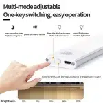 Motion Sensor Night Light USB Rechargeable Wireless Lamp Under Cabinet Led Lights for Kitchen Cabinet Bedroom Wardrobe Lighting - Image 22