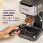 Stainless Steel 4-Shot Steam Espresso Machine Cappuccino Maker Latte Glass Carafe Frother Cuban Coffee Barista Home Brew Brewer Scoop - Image 15