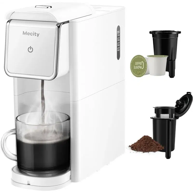 S8a65dc57a23c4b46b3e0e9e9db353e64i.webp Coffee Maker Mini Single Serve Coffee Machine Compatible with K Cup Capsule, Ground Coffee, Loose Tea, Small Coffee Pot For Home - Image 1