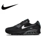 Nike black and gray color scheme AIR MAX 90 men's low-top sneakers non-slip wear casual running shoes - Image 9