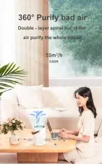 10000mAh Home Air Purifier HEPA Filter PM 2.5 H13 HEPA Remove Rechargeable Kitchen Bedroom Smoke Odor Air Cleaner Aroma Diffuser - Image 12