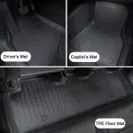 Hawknavi TPE Foot Pads for Tesla Model Y Waterproof Floor Mats Non-slip Model Y Car Interior Accessories - Image 5