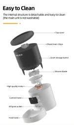 ROJECO Automatic Cat Feeder With Camera Video Cat Food Dispenser Pet Smart Voice Recorder Remote Control Auto Feeder For Cat Dog - Image 20