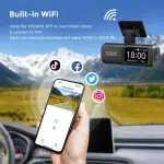 UHD 4K Dash Cam Dual Lens Driving Recorder Car DVR 1080P Rear Lens Camera Built-In WiFi GPS 24-Hour Parking Monitoring Black Box - Image 4