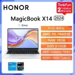 2024 New HONOR Laptop MagicBook X14 Pro 2024 14"Inch FHD Intel Core i5-13500H AMD Ryzen R5 7640HS Computer PC Notebook Ultrabook