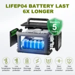 ALLPOWERS Portable Power Station R600, 299Wh LiFeP04 Battery with 2x 600W (1200W Surge) AC Outlets for Outdoor Camping RV Home - Image 12