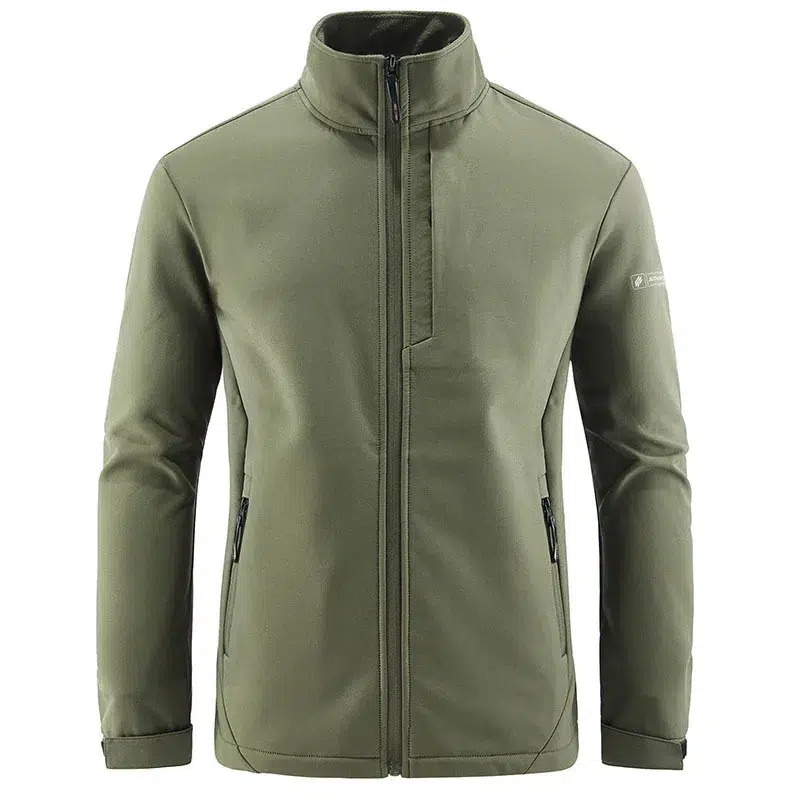S4e6831feff3446fa861a85c897557ec5D.webp Mens Autumn Winter Tactical Soft Shell Jackets Outdoor Fleece Lined Full Zip Multi-pocket Windproof Warm Hiking Ski Safari Coats - Image 1