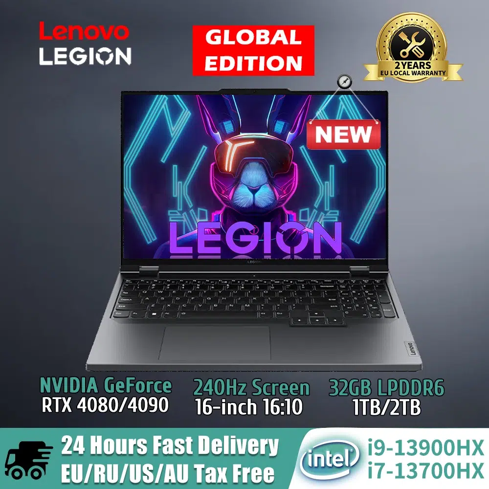 Sef864e529c904cee9f06054f3ca31291t.webp New Lenovo Legion Y9000P Gaming Laptop 13th Intel i9-13900HX/i5-13500HX /32G/1T SSD/NVIDIA RTX 4090/4080 240Hz 16inch Notebook - Image 1