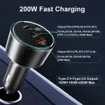 UHOMEBUY 200W Car Charger USB Type C Fast Charger 100W 65W 45W 20W PPS PD QC3.0 Quick Charger for Laptop iPhone 15 Samsung S23 - Image 9