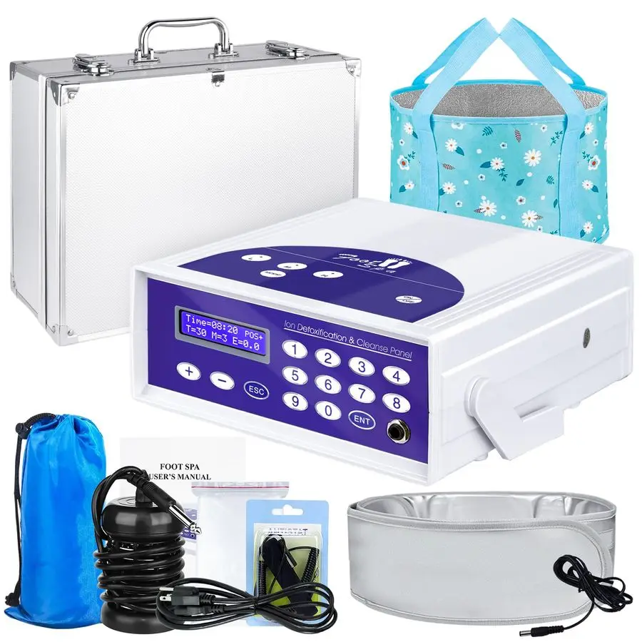 S7927f7a2fff14d788fe756b67ae0d9801.webp Foot Bath Detox Machine, Foot Spa Mchine for Home Use, Ionic Detox Foot Bath System, Include Collapsible Basin, Far Infrared Bel - Image 1